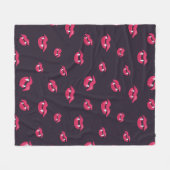 Vampierlips en hoekpatroon fleece deken (Voorkant (Horizontaal))