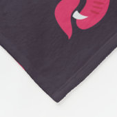 Vampierlips en hoekpatroon fleece deken (Hoek)
