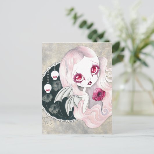 Vampiermeisje: "Arabella" Briefkaart (Staand voorkant)