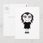 Vampiermeisje hele lichaam briefkaart (Voorkant / Achterkant)