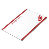 Vampiermond met rode lips en aangepaste vingers notitieblok (Schuin)