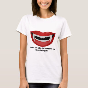 Vampiermond met tanden en tanden t-shirt