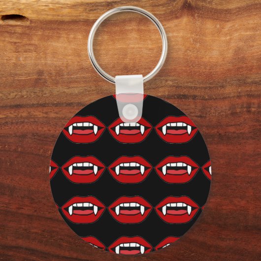 Vampiermond met tanden sleutelhanger (Voorkant)