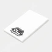 Vampiermond met vingers en boosdoeningen post-it® notes (Schuin)