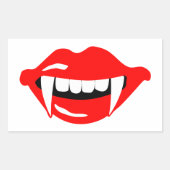 Vampiermond Rechthoekige Sticker (Voorkant)