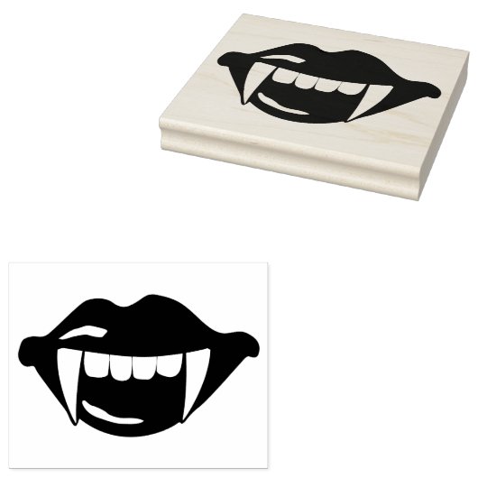Vampiermond Rubberstempel (Gestempeld)
