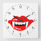 Vampiermond Vierkante Klok (Voorkant)