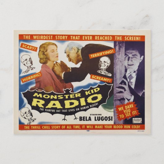 Vampiermonsters van het Monster Kind Radio Briefka Briefkaart (Voorkant)