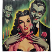 Vampierpaar Douchegordijn (Voorkant)