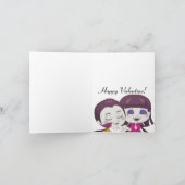 Vampierpaar Feestdagen Kaart (Binnen)