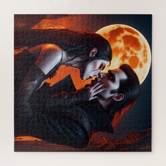 Vampierpaar Legpuzzel (Horizontaal)