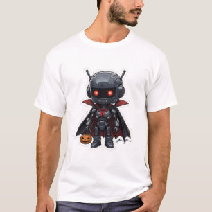 Vampierrobot Halloween T-shirt Schattige Sci-Fi
