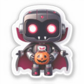 Vampierrobot Halloween Vinyl Sticker Spooky & Cut (Voorkant)