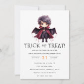 Vampier's Call: Trick or treat Halloween Party Kaart (Voorkant)