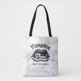 Vampiers doen geen dees Funny Creepy Tote Bag