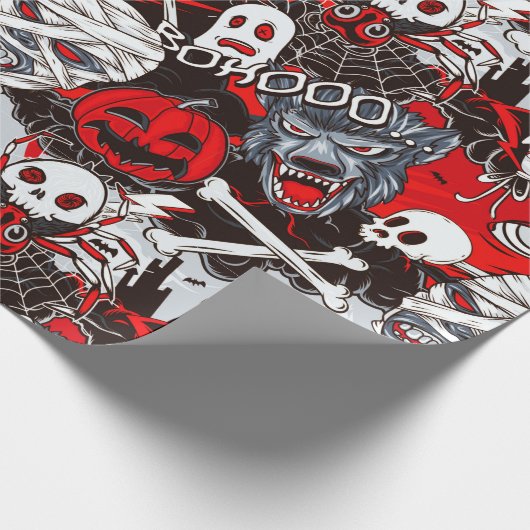 Vampiers Night Matte Wrapping Paper, 30 x 6 inch Cadeaupapier (Hoek)