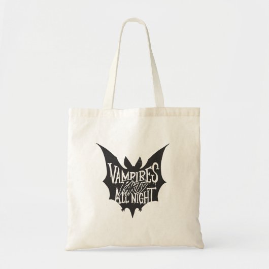 Vampiers Party All Night Halloween Tote Bag (Voorkant)