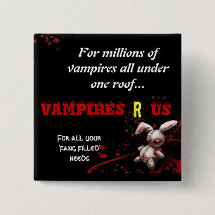 vampiers r us badge vierkante button 5,1 cm