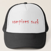 Vampiers Suck. Trucker Pet (Voorkant)
