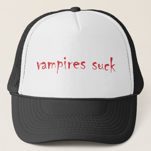 Vampiers Suck. Trucker Pet (Voorkant)