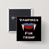 Vampiers voor Trump Fun Halloween Button (Voorkant /achterkant)