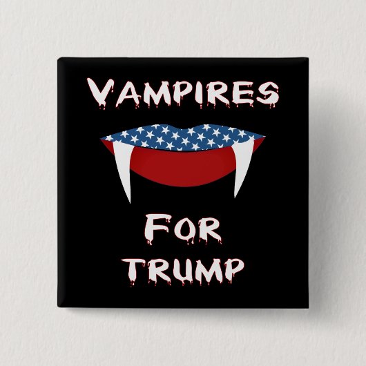 Vampiers voor Trump Fun Halloween Button (Voorkant)