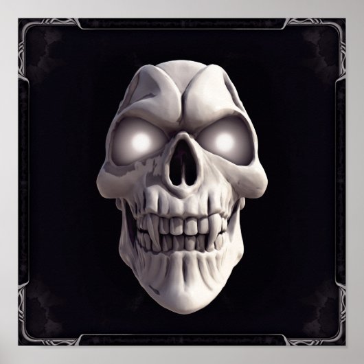 Vampierschedel met gloeiende ogen poster (Voorkant)