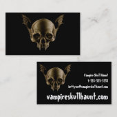 Vampierschedel Visitekaartje (Voorkant / Achterkant)