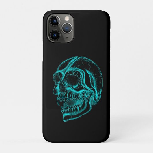 Vampierschedel zwart en groen ontwerp Case-Mate iPhone case (Achterkant)