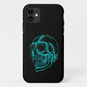 Vampierschedel zwart en groen ontwerp iPhone 11 hoesje