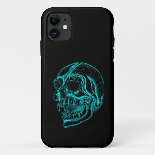 Vampierschedel zwart en groen ontwerp Case-Mate iPhone case (Achterkant)