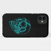 Vampierschedel zwart en groen ontwerp Case-Mate iPhone case (Achterkant (horizontaal))