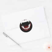 "Vampiertanden" Ronde Sticker (Envelop)