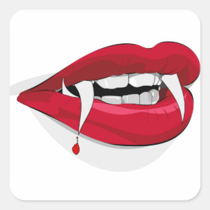 Vampiertanden Vierkante Sticker