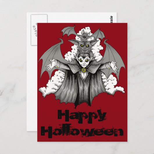 Vampiertransformatie Briefkaart (Voorkant / Achterkant)