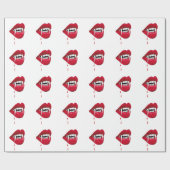 Vampiervijgen Halloween Wrapping Paper Cadeaupapier (Vlak)