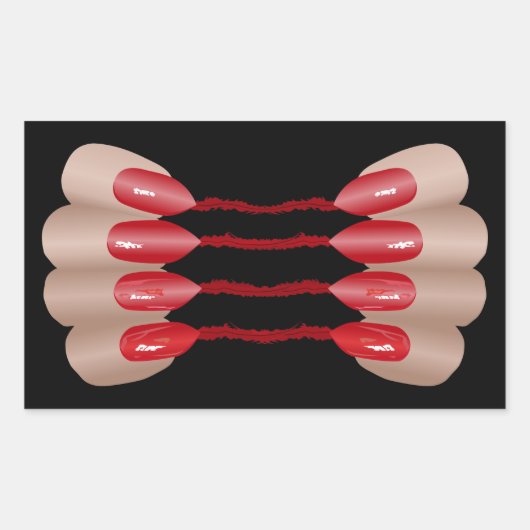 Vampiervinger V.2 Rechthoekige Sticker (Voorkant)