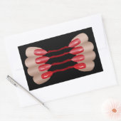 Vampiervinger V.2 Rechthoekige Sticker (Envelop)