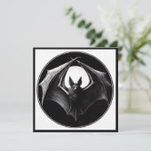 Vampiervleermuis Goth Horror Kaart (Staand voorkant)