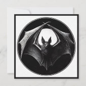 Vampiervleermuis Goth Horror Kaart (Voorkant)