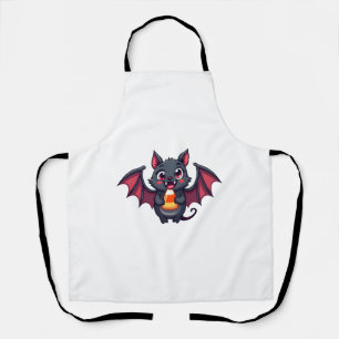 Vampiervleermuis met Snoep – Schattige Halloween T Schort