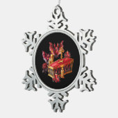 Vampiervleermuizen Tin Sneeuwvlok Ornament (Rechts)
