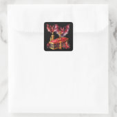 Vampiervleermuizen Vierkante Sticker (Tas)
