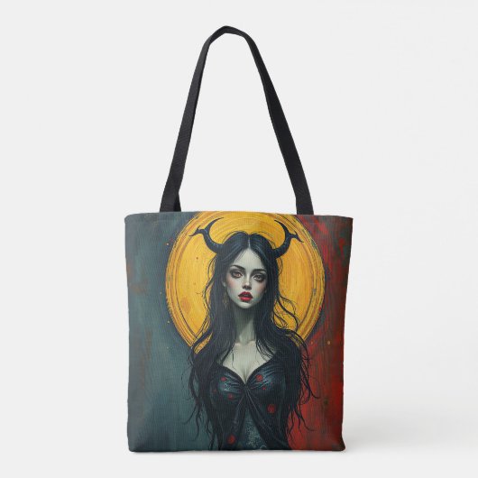 Vampiervrouw Tote Bag (Achterkant)