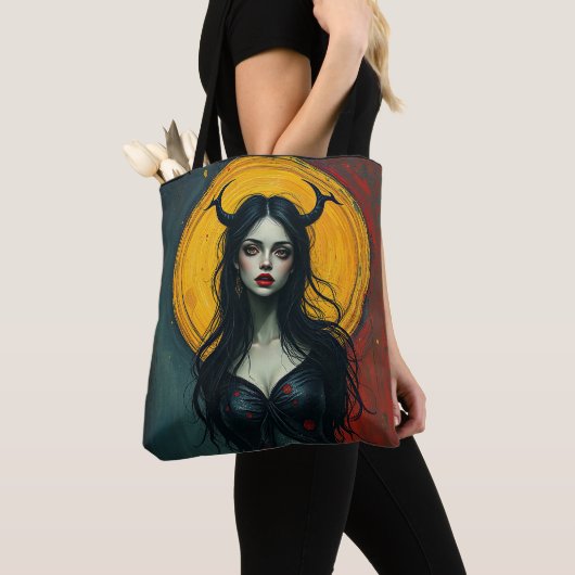 Vampiervrouw Tote Bag (Dichtbij)