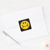 Vampierzijde met fangs vierkante sticker (Envelop)