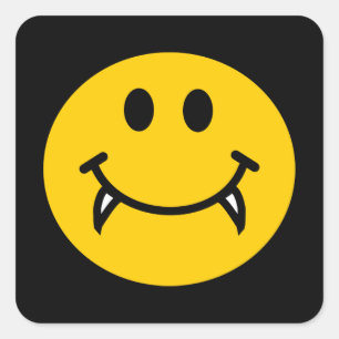 Vampierzijde met fangs vierkante sticker