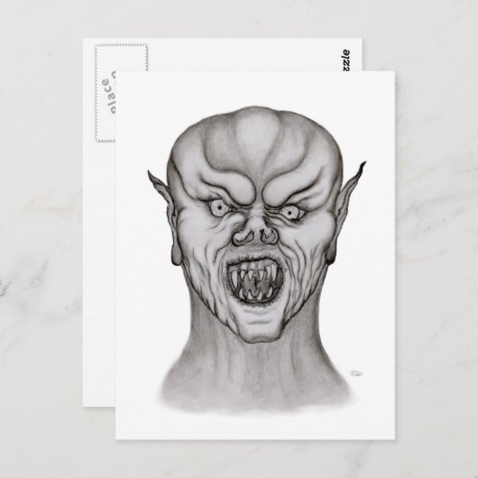 Vampir Briefkaart (Voorkant / Achterkant)