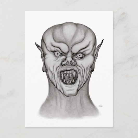 Vampir Briefkaart (Voorkant)
