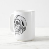 Vampir ontwerp zwart-wit koffiemok (Voorkant links)